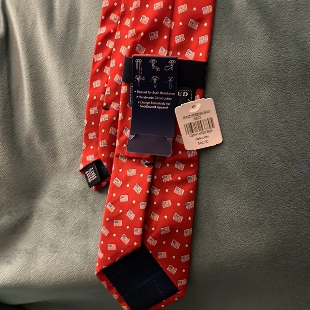 NWT - Saddlebred Patriotic Necktie - 100% Silk